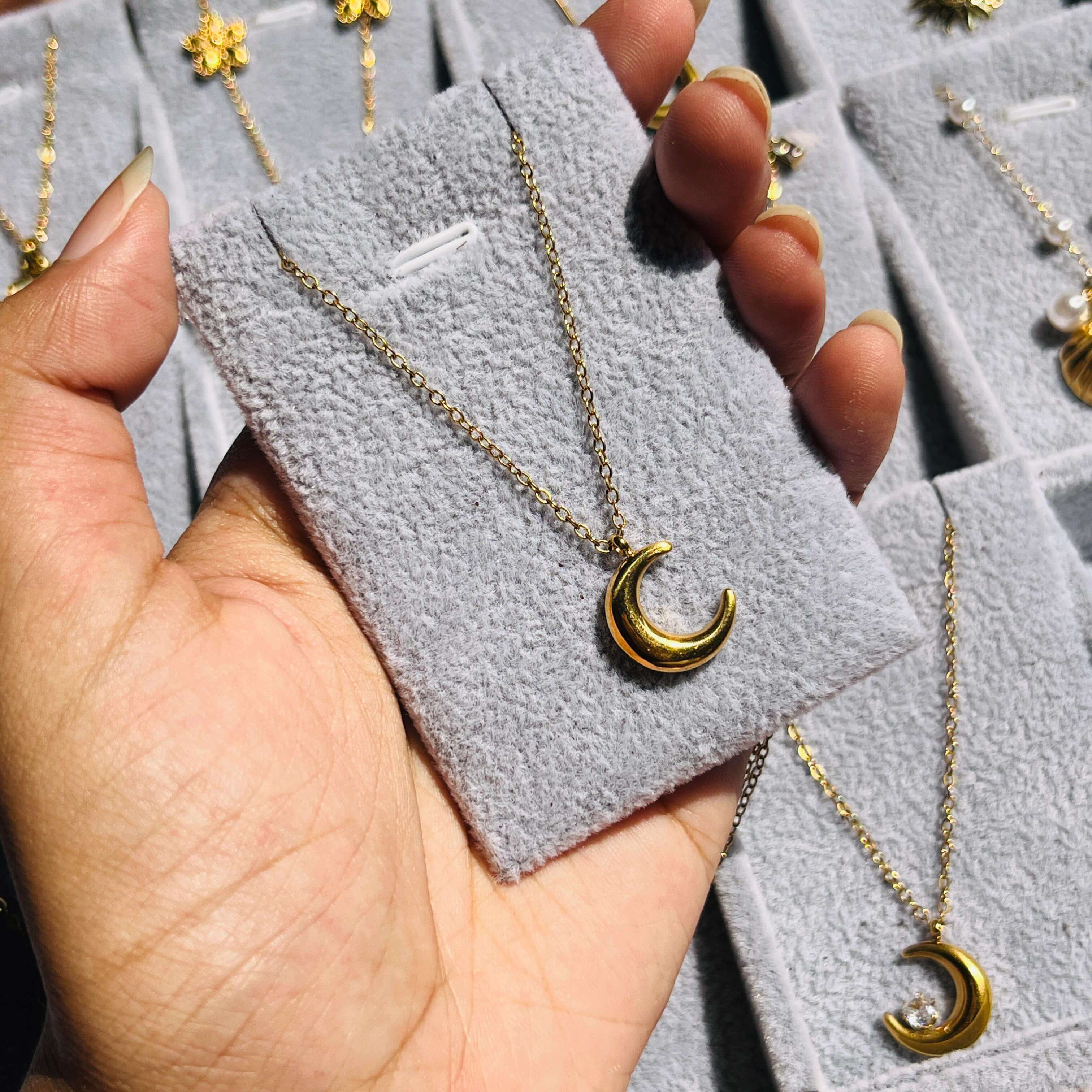 Moon Stainless steel Neckpiece