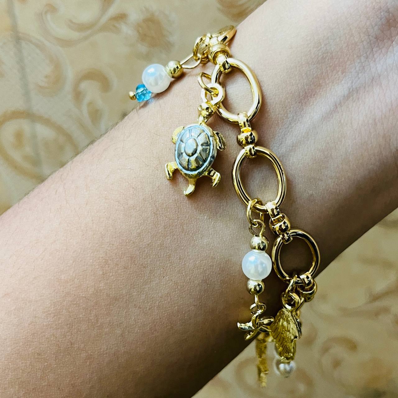 Sea themed turtle bracelet