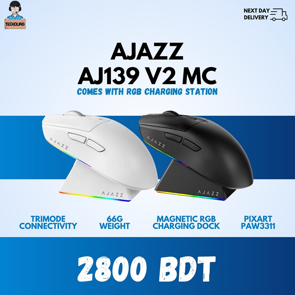 Ajazz Aj139 V2 MC Gaming Mouse With Dock