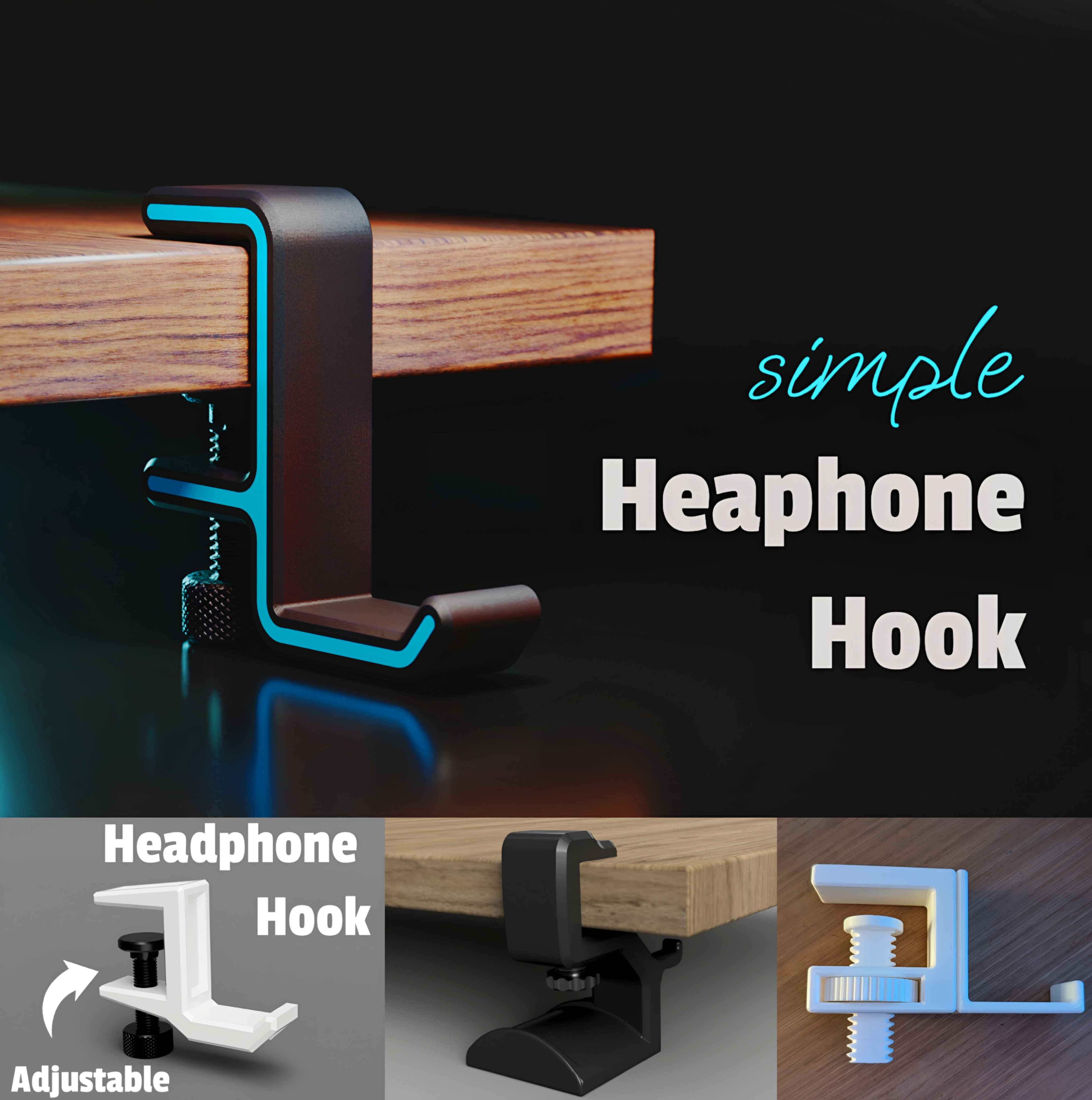 Headphone holder/hook